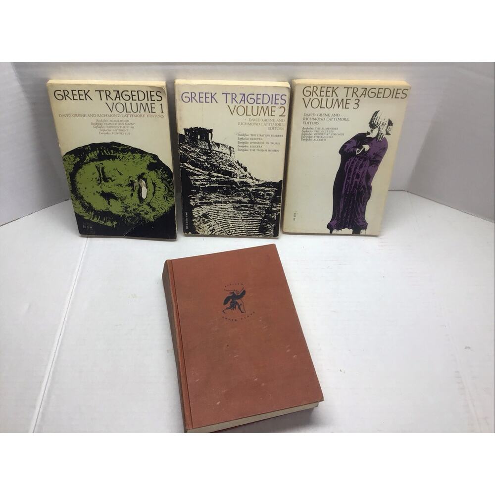 Greek Tragedies Bundle 4 Books Grene Lattimore 1-3 & Fifteen Greek Plays Oxford